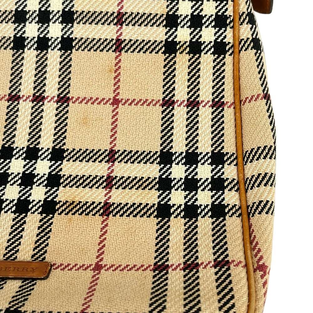 Burberry Shoulder Bag Beige Dark Navy Multi Tweeds Leather - Picture 10 of 15